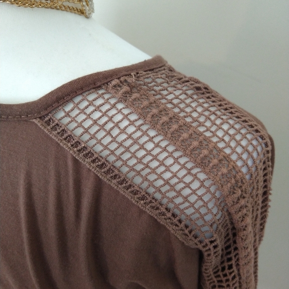 Rue21 Brownish Tan V Neck Crop Top | Size S - Picture 4 of 9